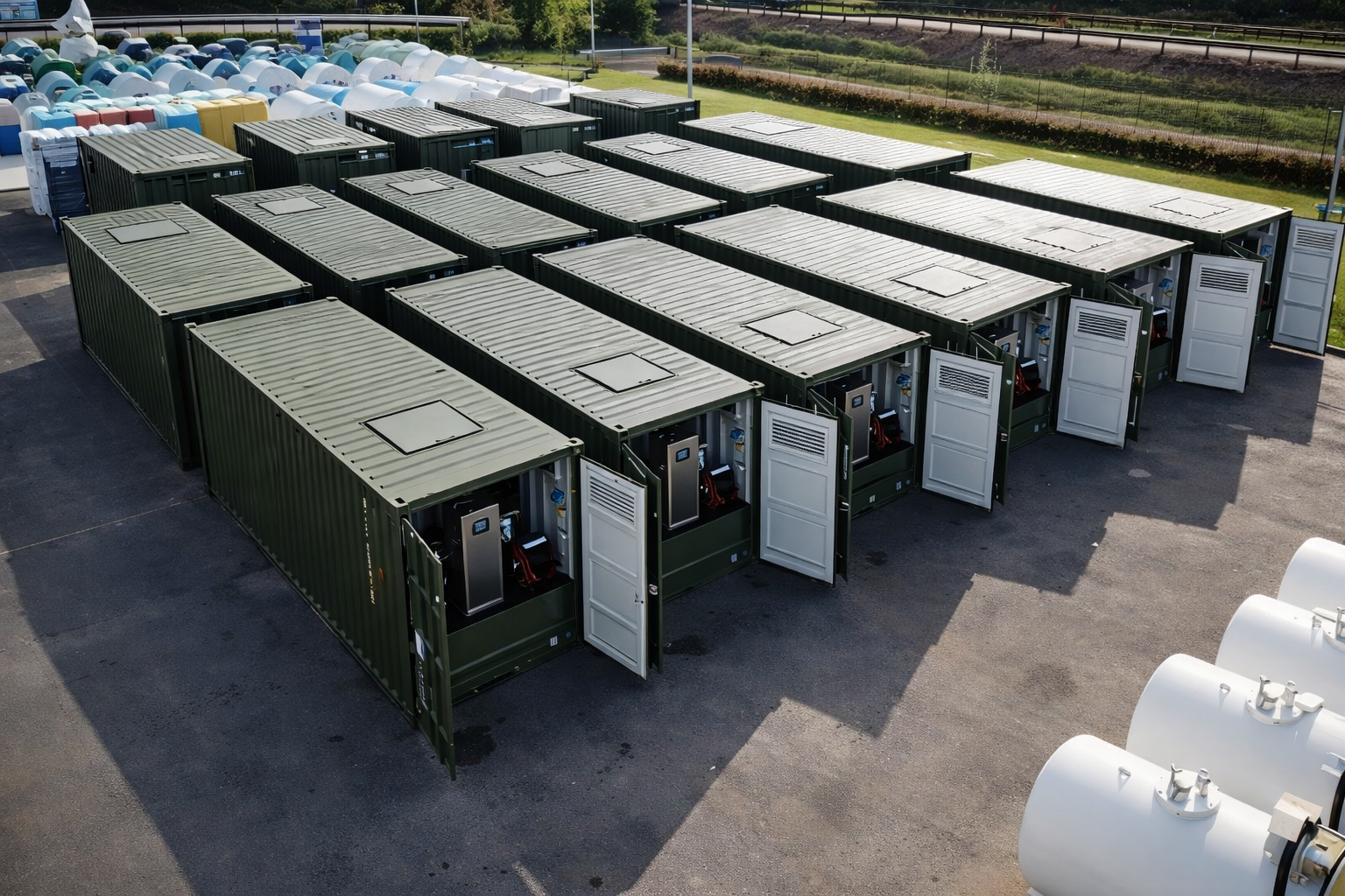 Containerized fueling system with integrated dispensing equipment